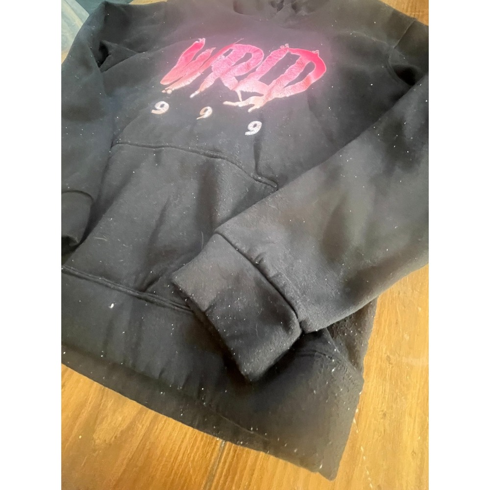 Juice WRLD 999 Club Hoodie Black Pink Gradient Graphic Pullover Sweatshirt - Picture 3 of 5